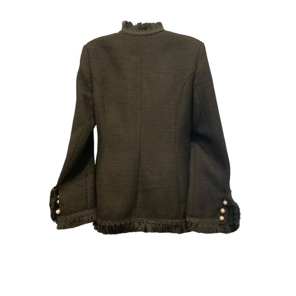 A N L JACKET black CH36 H40 26 long Medium pearl buttons - Picture 4 of 10